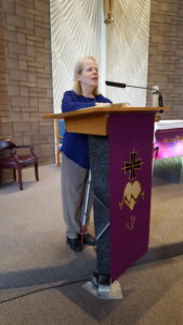 Photo of Donna Slivoski in church